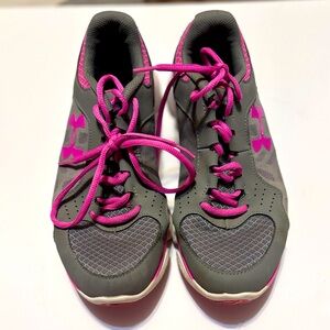 Under Armour Charcoal & Pink Running Shoe